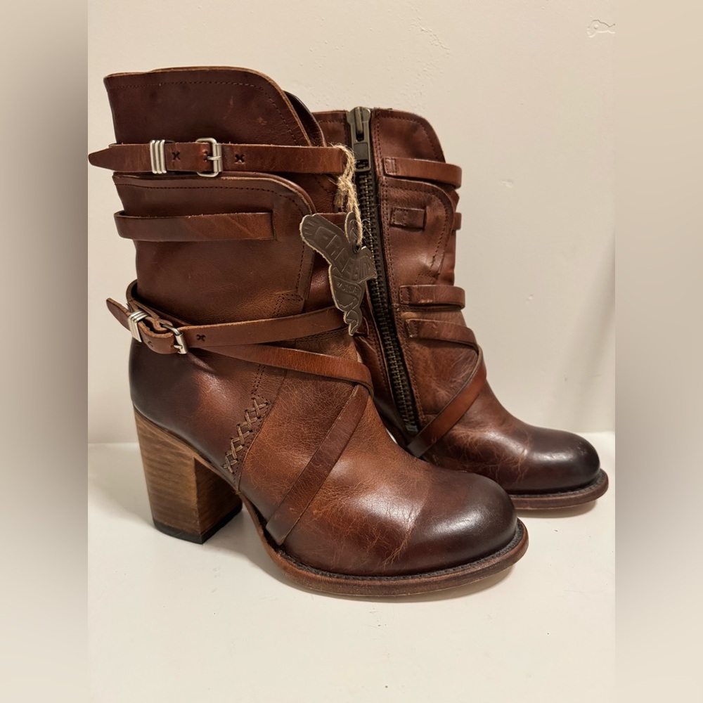 Freebird by Steven “Baker” Cognac Heeled Boots